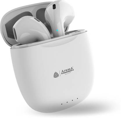 Aroma NB140 Evolve 24 Hours* Playtime | Deep Bass | Made In India| TrueWiresless Bluetooth Headset  (White, True Wireless) at Rs. 493