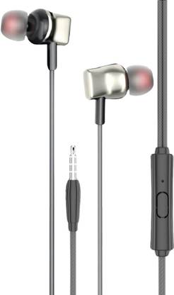 ModishOmbre Magno Bass Black Wired Earphone With Mic Magnetic / NC, 14mm Driver Wired
