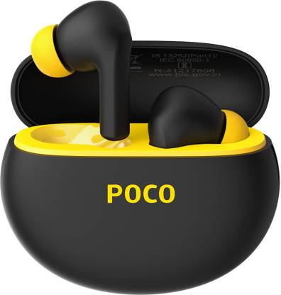 POCO Pods with 30 Hour Playback, 12mm Drivers, 60ms Latency, Fast Charging & ENC Bluetooth Gaming Headset