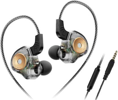 Concept Kart QKZ AK6-Ultra In-ear Monitors with Mic, 10 mm Dynamic Driver Wired
