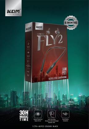 KDM A2 FLY2 30 hr Playback Time Bluetooth Neckband Bluetooth