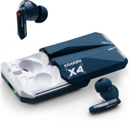 TRIGGR Kraken X4 with 13mm Drivers, 40ms Latency, ENC, 60H Battery, Rubber Finish, v5.4 Bluetooth