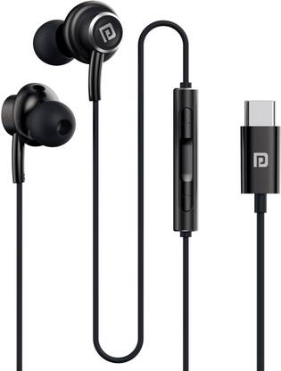 Portronics Conch Sigma C in Ear Type C Wired Earphones,in Line HD Mic,14.2mm Driver Wired