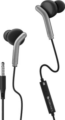 ZEBRONICS ZEB-BRO, With In-Line MiC, 3.5mm Jack, 10mm drivers, Compatible for Phone/Tablet Wired
