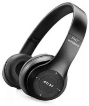 TWS FLIPKART55649-Wireless P-47 Bluetooth Over-ear Headphone Foldable Stereo Headset Bluetooth