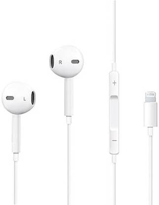 Vntex 100% Orignal Lightning Earpod Wired Earphone Built-in Mic-14/13/12/11 Pro Max Wired