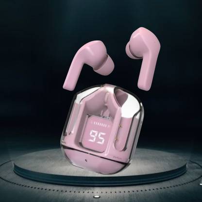 GUGGU Max UltraPods (Wireless Earbuds) Transparent Charging Case, Digital Display G55 Bluetooth