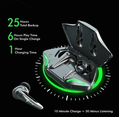 Deamflum Pro Gaming TWS with 40 Hrs Playtime,65ms low latency, Bluetooth 5.0 Bluetooth