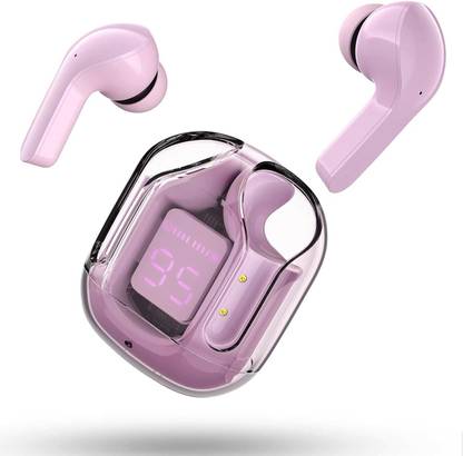 U.R.M. Enterprises T12 Max Crystal Wireless Earbuds, Bluetooth Headphones with ENC Noise Canceling Bluetooth