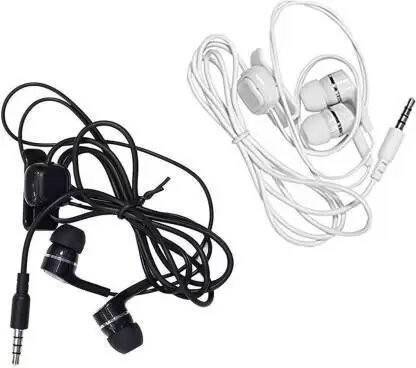 Aenoko 3.5mm Jack Normal Wired Earphones With Mic For Cell Phones & Tablet (Pack of 2) Wired