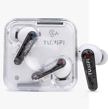 Tunifi IMMERSE Transparent Earbuds 8D Stereo Audio, 24Hrs Playtime With Carry Case Bluetooth