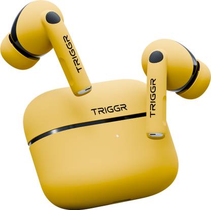 TRIGGR Ultrabuds N4 with Premium Finish, Rubber Grip Design, 40H Battery, 13 mm Drivers Bluetooth
