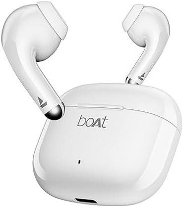 boAt Airdopes 101v2, Flex Fit Tips,13mm Drivers, Stream Ad Free Music via App Support Bluetooth  (Smoke White, True Wireless)