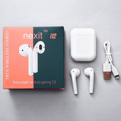 nexit True Wireless Earbuds Bluetooth Headset ( TWS I12 ) with deep bass Bluetooth