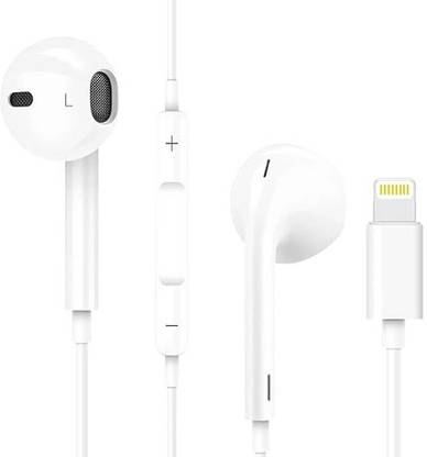 Vntex Wired Earphones, with Mic & Vol control, for iPhone14/13/12/11/X/XR/XS/SE/8/7 Wired