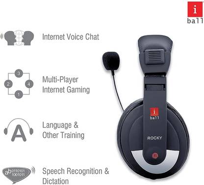 iball Ear Headphones with Mic Bluetooth & Wired