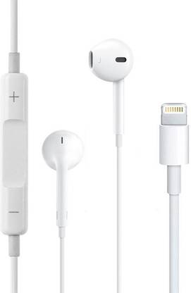 Vntex Lightning Earphone with Extra Bass Compatible with 12 Pro/12 Pro Max Wired