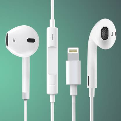 MARS iPhone Wired EarPods with Lightning Connector and Volume Control Wired
