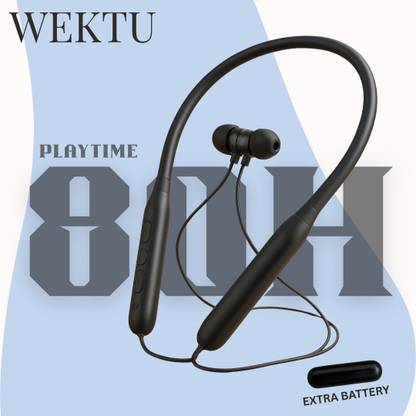 WEKTU Neckband Earphones with Noise Isolation Mic Bluetooth