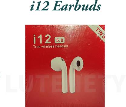LUTENET New Series i12 Earbuds with bass for new generation all smartphone Bluetooth