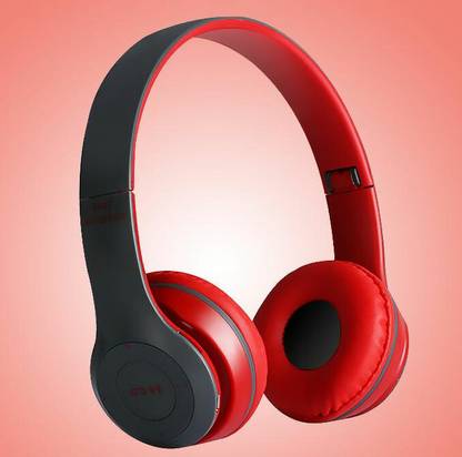 Worricow Extra Bass Bluetooth Wireless adjustable Over-Ear Headset with Aux Support Bluetooth