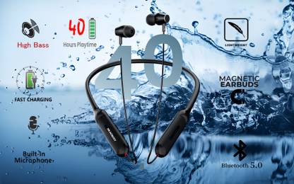 PTROX N50 3 Days Backup,HD Bass,Fast Charging bluetooth neckband Z29 Bluetooth