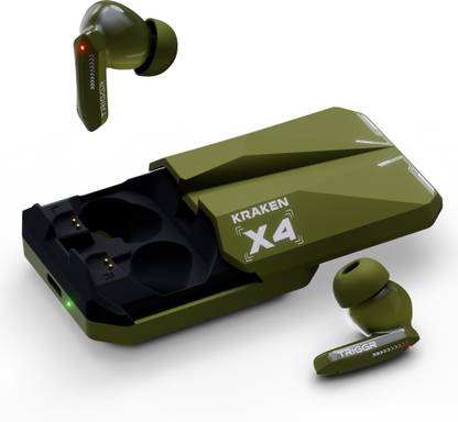 TRIGGR Kraken X4 with 13mm Drivers, 40ms Latency, ENC, 60H Battery, Rubber Finish, v5.4 Bluetooth