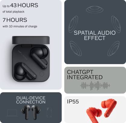 CMF by Nothing Buds Pro 2 with 50 dB ANC| Hi-Res + LDAC| Smart Dial| Spatial Audio|Dual Drivers Bluetooth