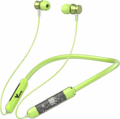 Boom NB-140 Bluetooth Neckband | Transparent Design, Dual HD Mic |40Hrs Playback Bluetooth