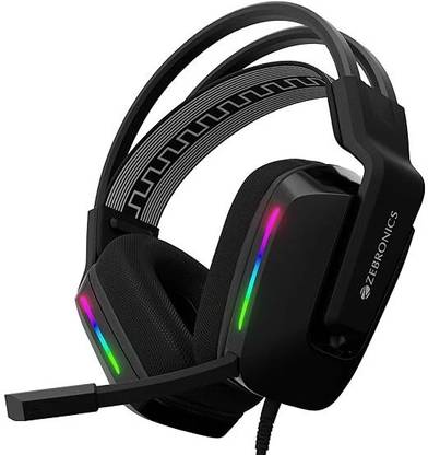 ZEBRONICS ZEB-HAVOC Gaming Over Ear Headphone with Dolby Atmos Subscription(BLACK) Bluetooth & Wired