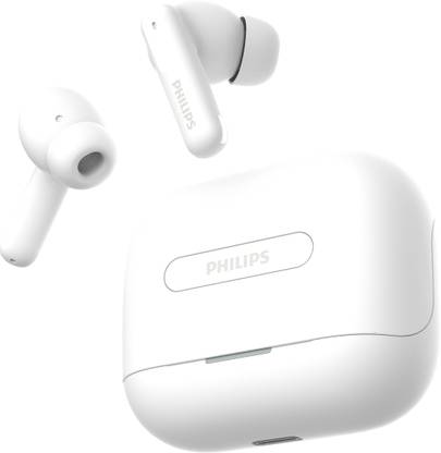 PHILIPS TAT1050WT/94In Ear Earbuds with ANC & ENC, 50H Play Time, 13mm Drivers, IPX5 Bluetooth