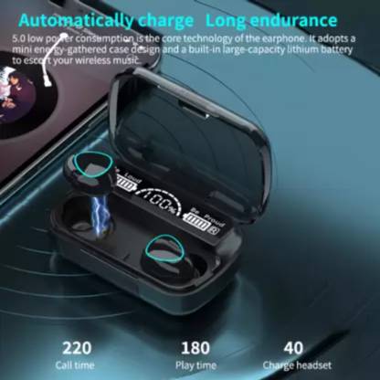 GUGGU 41v_M10 Wireless Noise-Cancelling Earbuds: Bluetooth, AI Touch, 280H Playtime Bluetooth