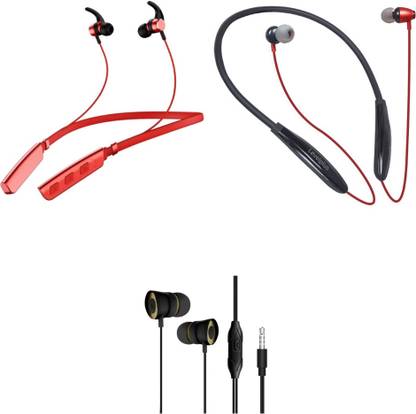 LEVELPLUS Buzz & Crush With Piano Neckband Combo 45 Hours Playtime Bluetooth