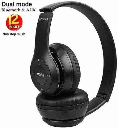 Worricow New Arrival Foldable Bluetooth Headset with Mic 3D Bass Wireless/wired Earphones Bluetooth