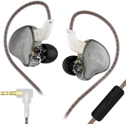 KZ EDC Pro IEM Wired Earphone With In-Line Mic, OFC Cable, 3.5mm Wired