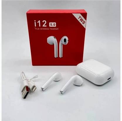 laxmi gold Portable TWS i12 With Bluetooth Connectvity Headset Portable And Handy Bluetooth