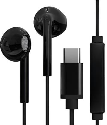 BASS BLING USB C Headphones, Hi-Res Type C Earphones in-Ear with Baried Suit Microphone Wired