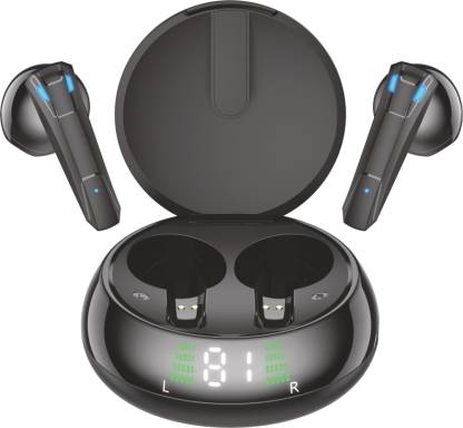 U&i Slice 25Hrs Music Time True Wireless Earbuds with Digital Display & UNC Bluetooth Headset