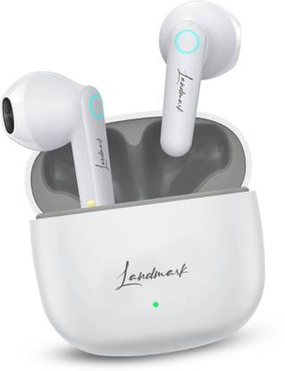 Landmark LM BH170 Artist White TWS Bluetooth Wireless Earbuds 24Hrs Play Time Bluetooth