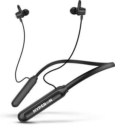 एम के एस HyperOn Neckband with Mic, 75Hrs Playback, 10mm Driver & IPX5 Water Resistant हेडसेट