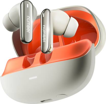 Number Navo Buds N1 w/ 100Hrs Playtime, 4Mic ENC, Dual Pairing, High Bass,Fast Charge Bluetooth