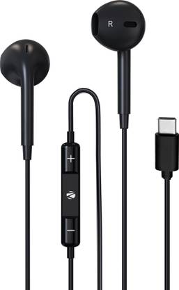 ZEBRONICS ZEB-BUDS 30C, Type-C With In-Line Mic, Rich 14.2mm drivers, Call, Volume Control Wired