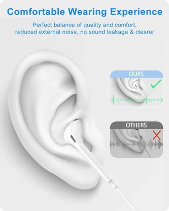 Muvit Lighting Earphones for iPhone Headphones in-Ear Wired Headset.0 Wired