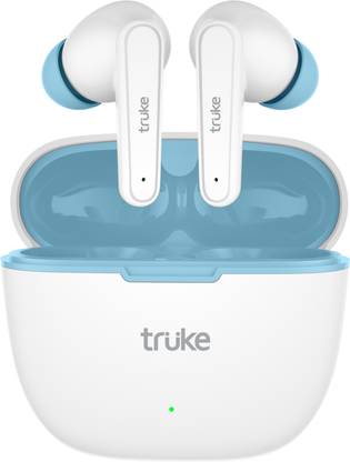 truke BTG Beta with 13mm Titanium Drivers, 38H Playtime, ENC, Gaming Mode, AAC Codec Bluetooth Headset  (White, True Wireless) at Rs. 799