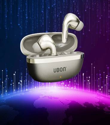 renotch UBON J28, IPX5, HD Sound v5.3, 36 Hr Playtime & ANC Enable With Silicone Cover Bluetooth