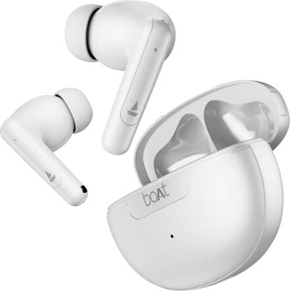 boAt Airdopes 161 ANC w/ Active Noise Cancellation(32dB),50HRS Playback & ASAP Charge Bluetooth Headset  (White, True Wireless)