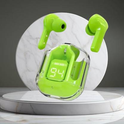 GUGGU Max UltraPods (Wireless Earbuds) Transparent Charging Case, Digital Display H368 Bluetooth