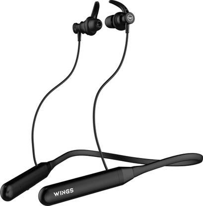 WINGS Phantom 110 Neckband, LED , 20 hrs Playtime, 50ms Low Latency Headphones Bluetooth