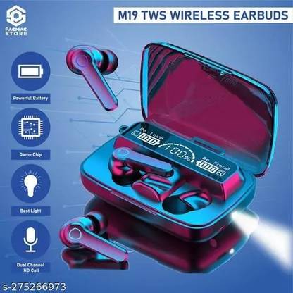 PARYUSHI M19 EarbudsTWS/ DJ17.3 Earbuds with 280H Playtime, Headphones with Power Bank Bluetooth