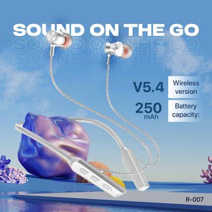 black-r Bluetooth in Ear Neckband Bluetooth Headset R-007 Wired